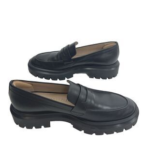 Stuart Weitzman Black Chunky Sole Loafers